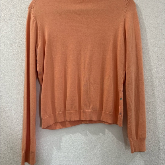 Intuitions Sequin Rayon Cotton Long Sleeve Button Down Crew Neck Cardigan Sweat - Picture 3 of 13